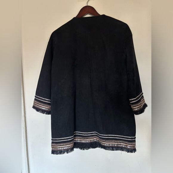 Zara Combination Faux Suede Jacket - Picture 4 of 5